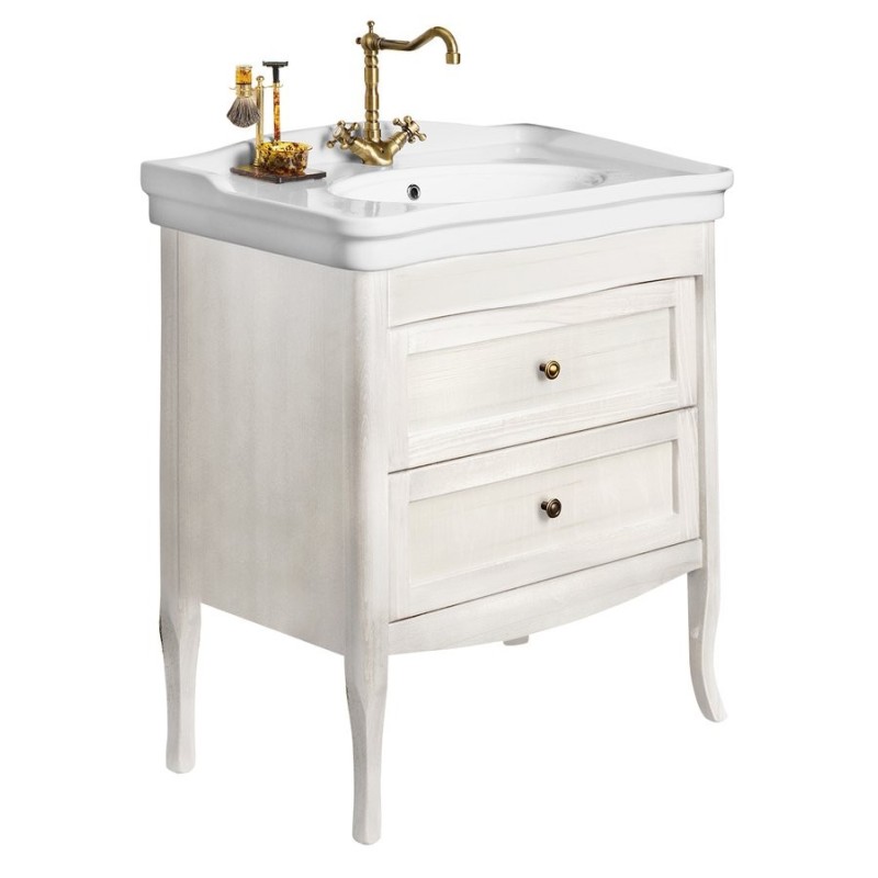 Unité de vanité RETRO 73x80x46,5cm, vieux blanc