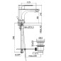 Paffoni Sly - Mitigeur de lavabo avec vidage, chrome SY075CR