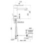 Paffoni West - Mitigeur de lavabo avec vidage, chrome WS075CR