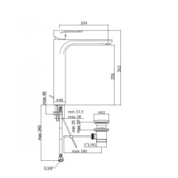 Paffoni Green - Mitigeur de lavabo avec vidage, chrome GR085CR