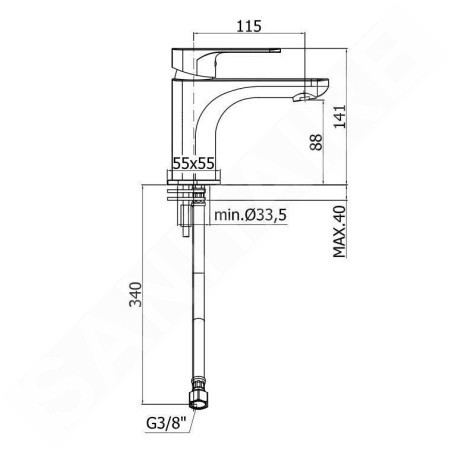 Paffoni Sly - Mitigeur de lavabo, chrome SY071CR