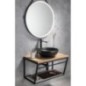 Console SKA sous lavabo 750x400x460mm, blanc mat, avec MDF blanc Shelf Console SKA sous lavabo 750x400x460mm, blanc mat, avec MDF blanc Shelf