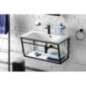 Console SKA sous lavabo 750x400x460mm, blanc mat, avec MDF blanc Shelf Console SKA sous lavabo 750x400x460mm, blanc mat, avec MDF blanc Shelf