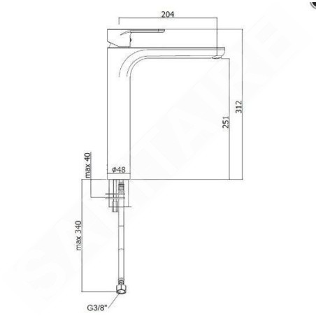 Paffoni Green - Mitigeur de lavabo, chrome GR081CR