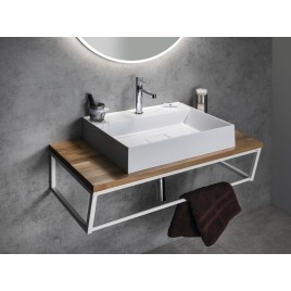 Console SKA sous lavabo 900x200x460mm, tapis blanc