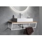 Console SKA sous lavabo 900x200x460mm, tapis blanc