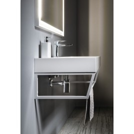 Console SKA sous lavabo 900x200x460mm, tapis blanc