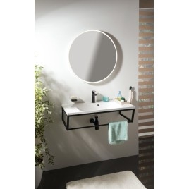 Console SKA sous lavabo 900x200x460mm, tapis blanc