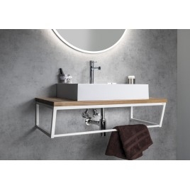 Console SKA sous lavabo 900x200x460mm, tapis blanc