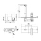Paffoni Effe - Mitigeur de lavabo encastré avec corps d’encastrement, chrome EF104CR