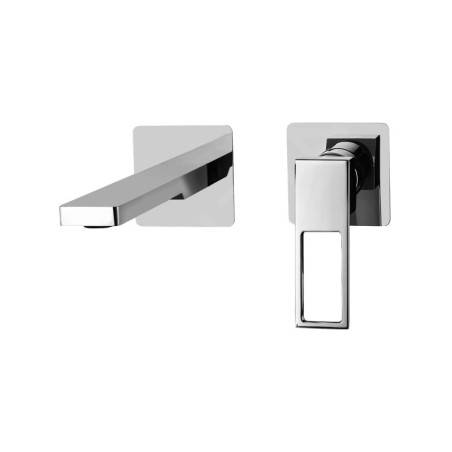 Paffoni Effe - Mitigeur de lavabo encastré avec corps d’encastrement, installation 2 trous, chrome EF105CR70