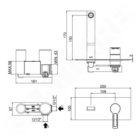 Paffoni Ringo - Mitigeur de lavabo, chrome RIN104CR