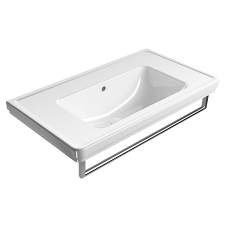 CLASSIC lavabo en céramique 90x50cm, pas de trou de robinet, blanc ExtraGlaze