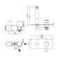 Paffoni West - Mitigeur de lavabo encastré avec corps d’encastrement, chrome WS104CR