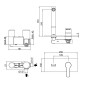 Paffoni West - Mitigeur de lavabo encastré avec corps d’encastrement, chrome WS106CR