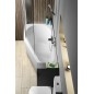 TIGRA Baignoire asymétrique 150x75x46cm, Jambes de soutien inclus, gauche/blanc TIGRA Baignoire asymétrique 150x75x46cm, Jambes de soutien inclus, gauche/blanc