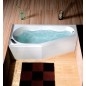 TIGRA Baignoire asymétrique 150x75x46cm, Jambes de soutien inclus, gauche/blanc TIGRA Baignoire asymétrique 150x75x46cm, Jambes de soutien inclus, gauche/blanc