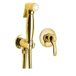 Unterputz-Armatur mit WC-Handbrause Retro, Gold