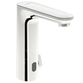 Hansa Electra - Mitigeur thermostatique électronique de lavabo, alimentation secteur, Bluetooth, chrome 93602009