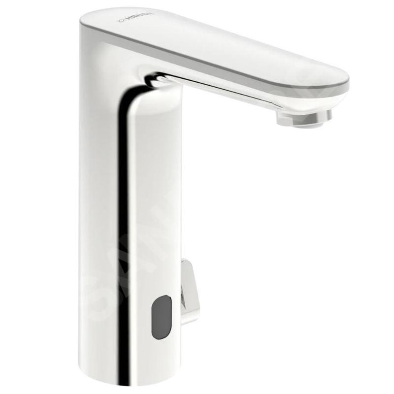 Hansa Electra - Mitigeur thermostatique électronique de lavabo, alimentation secteur, Bluetooth, chrome 93602009