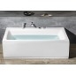 KVADRA Bain rectangulaire avec support. Cadre 170x80x47cm, Blanc KVADRA Bain rectangulaire avec support. Cadre 170x80x47cm, Blanc