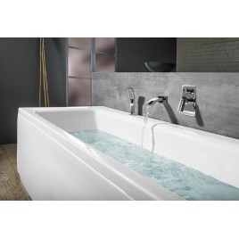 KVADRA Bain rectangulaire avec support. Cadre 170x80x47cm, Blanc