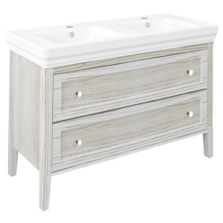 CROSS Vanity Unité 116x77,5x49,5cm, tiroir 2x, vieux blanc