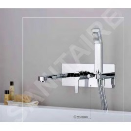 Paffoni West - Mitigeur de baignoire encastré avec accessoires et corps d’encastrement, chrome WS001CR
