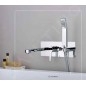 Paffoni West - Mitigeur de baignoire encastré avec accessoires et corps d’encastrement, chrome WS001CR