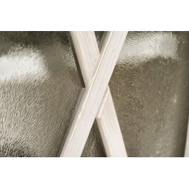 CROSS Unité de rangement avec Panier de blanchisserie 49x170x39cm, blanc gauche/ancien
