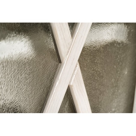 CROSS Unité de rangement avec Panier de blanchisserie 49x170x39cm, blanc gauche/ancien