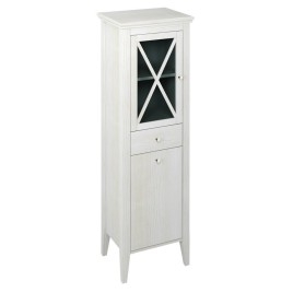 CROSS Unité de rangement avec Panier de blanchisserie 49x170x39cm, blanc gauche/ancien