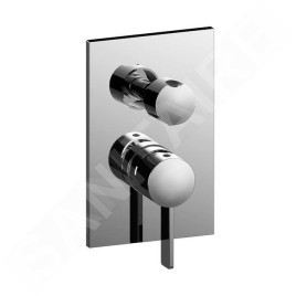 Paffoni Rock - Mitigeur de douche encastré avec inverseur, 2 sorties, chrome RO018CR