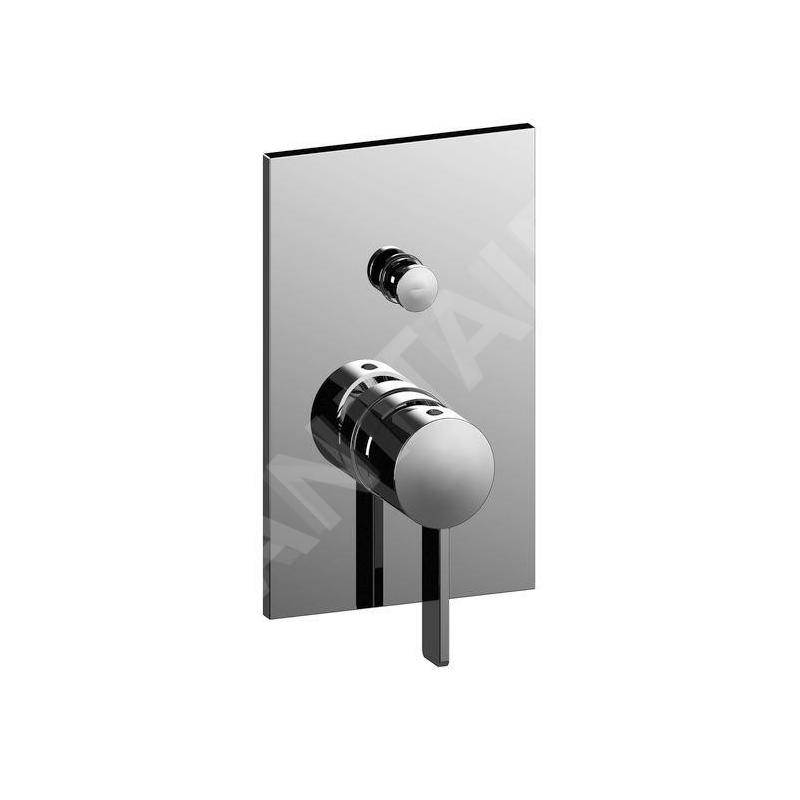 Paffoni Rock - Mitigeur de douche encastré avec inverseur et corps d’encastrement, chrome RO015CR
