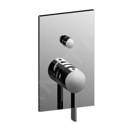 Paffoni Rock - Mitigeur de douche encastré avec inverseur et corps d’encastrement, chrome RO015CR