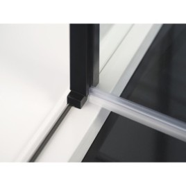 ZOOM BLACK Porte douche 1300mm, verre clair