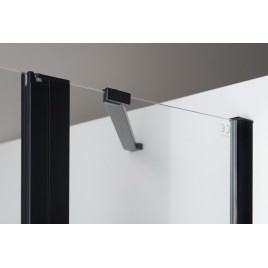 ZOOM BLACK Porte de douche 1400mm, verre clair