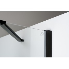 ZOOM BLACK Porte de douche 1400mm, verre clair