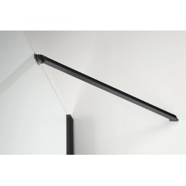 ZOOM BLACK Porte de douche 1400mm, verre clair