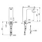Hansa Electra - Mitigeur thermostatique électronique de lavabo, à piles, chrome 93702219