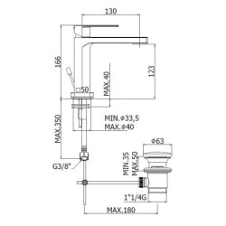 Paffoni Tango - Mitigeur de lavabo avec vidage, chrome TA075CR