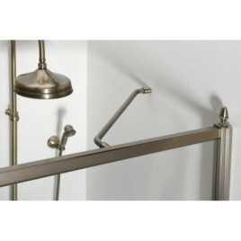 ANTIQUE Porte de douche 800mm, verre clair, gauche/bronze