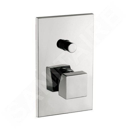 Paffoni Level - Mitigeur de douche encastré avec inverseur et corps d’encastrement, chrome LEC015CR