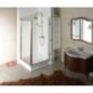 ANTIQUE Porte de douche 900mm, verre clair, droite/bronze