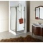 ANTIQUE Porte de douche 900mm, verre clair, droite/bronze