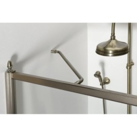 ANTIQUE Porte de douche 900mm, verre clair, droite/bronze