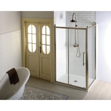 ANTIQUE Porte coulissante 1100mm, verre clair, bronze