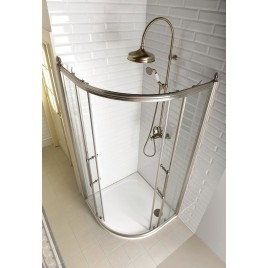 ANTIQUE Quadrant Vitrine 900x900mm, verre clair, bronze