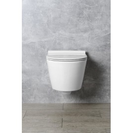 PURA/KUBE X Soft Étrange siège de toilette, SLIM, duroplastique, blanc