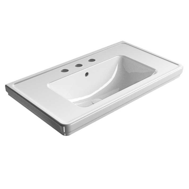 CLASSIC lavabo en céramique 90x50cm, 3 trous de robinet, blanc ExtraGlaze CLASSIC lavabo en céramique 90x50cm, 3 trous de robinet, blanc ExtraGlaze